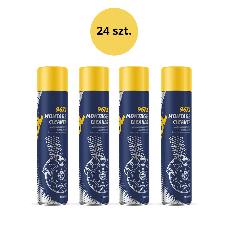 MANNOL MONTAGE CLEANER odmašťovač brzd 600ML (9672) - karton 24 kusů (set) (BRAKE CLEANER)